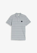 TOM TAILOR PIQUÉ POLOSHIRT MIT FEINEN STREIFEN - Polo shirt - navy spacedye pique