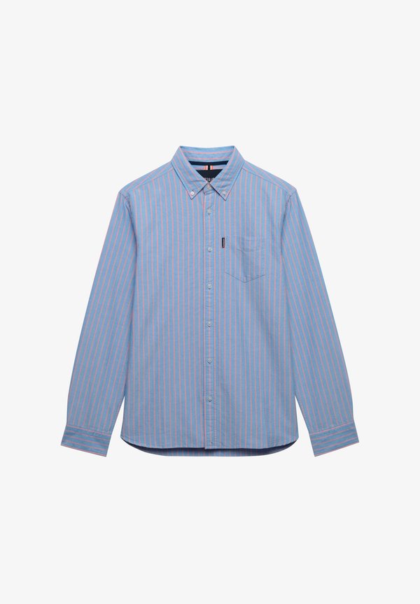 Superdry & Co ESSENTIAL OXFORD LONG SLEEVE - Shirt - blue pink stripe