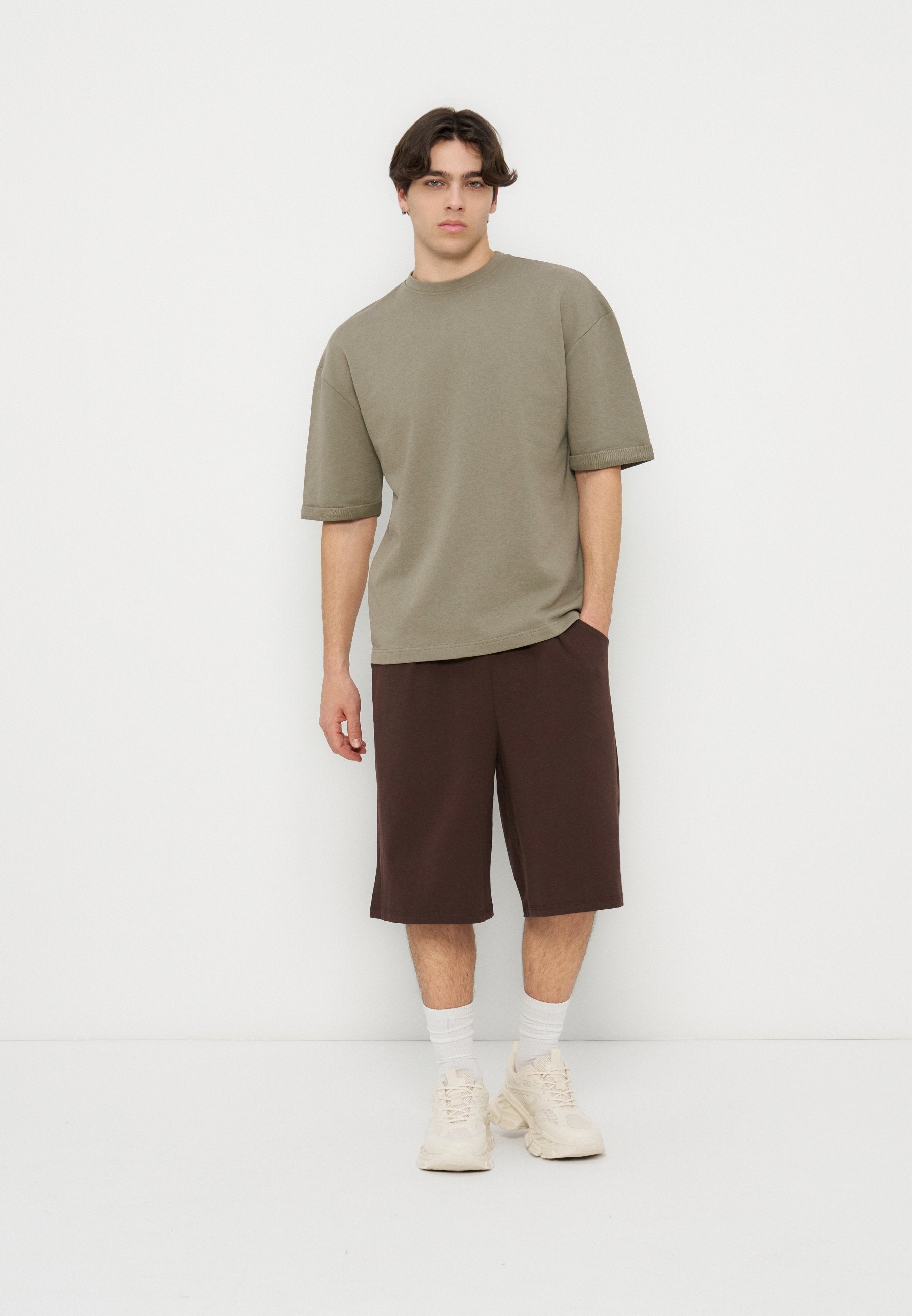 YOURTURN HEAVYWEIGHT OVERSIZED FIT TURN UP TERRY