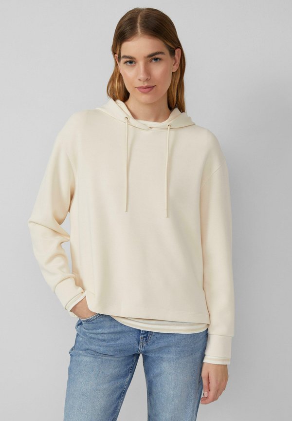 s.Oliver MIT VERLÄNGERTEM RÜCKENTEIL - Hoodie - helles sand