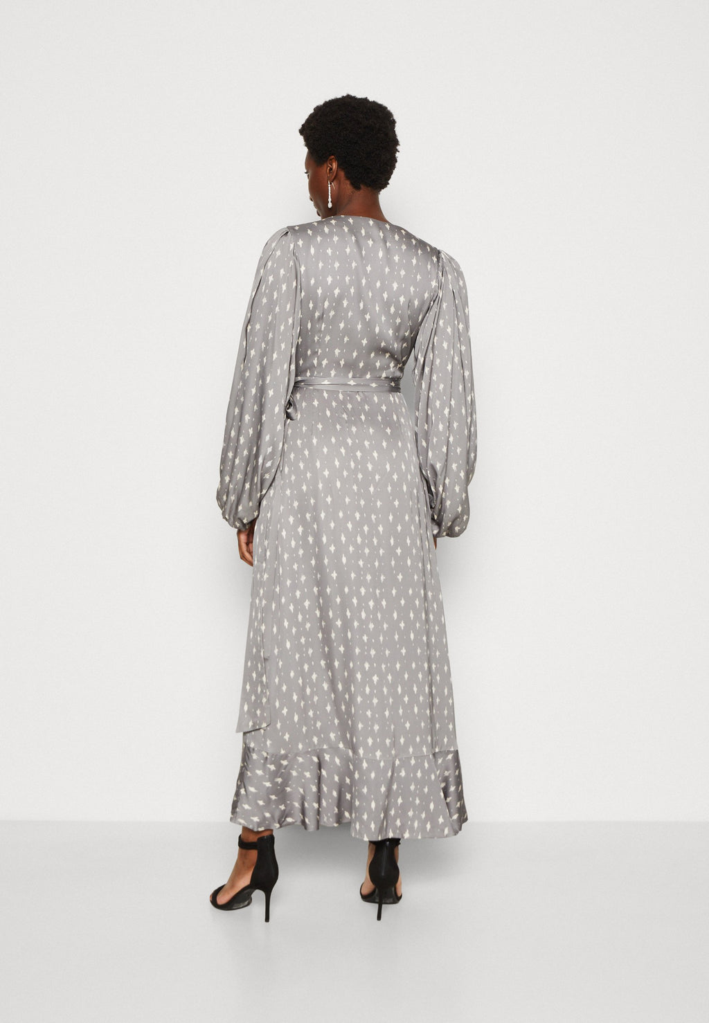 Malina PRINTED WRAP MIDI DRESS