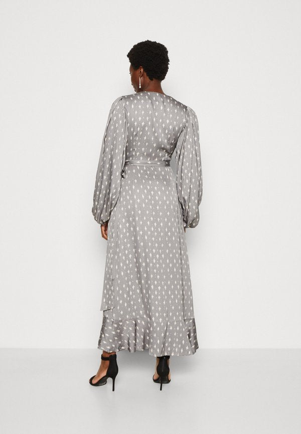 Malina PRINTED WRAP MIDI DRESS
