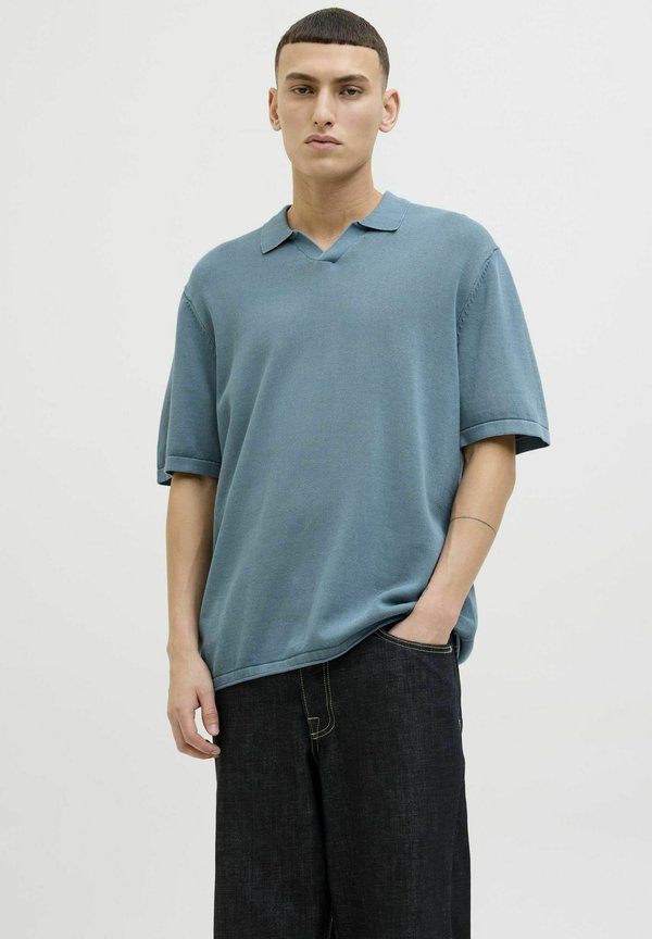 Jack & Jones Knitted Plain Knitted - Polo shirt - oceanview