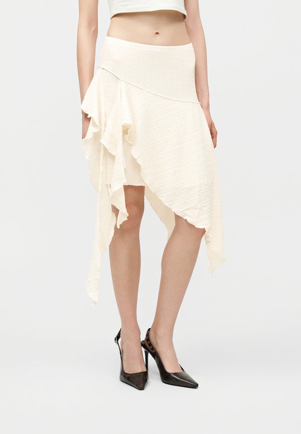 Vero Moda VMHAZEL SKIRT - A-line skirt - snow white