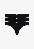 Tommy Hilfiger HERITAGE 3 PACK - Thong - black