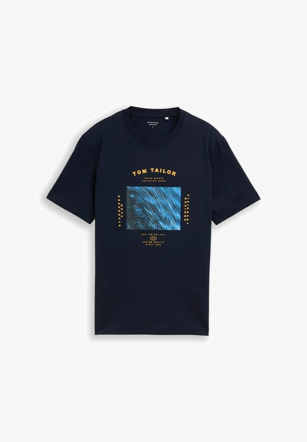 TOM TAILOR MIT PRINT - Print T-shirt - sky captain blue