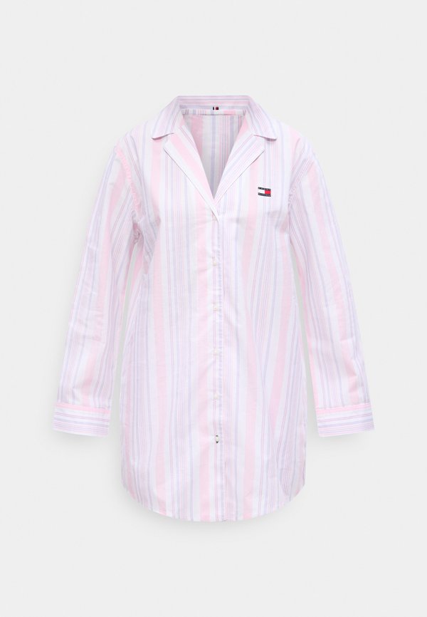 Tommy Hilfiger HERITAGE LOGO POPLIN SHIRT NIGHTDRESS - Nightie - classic pink