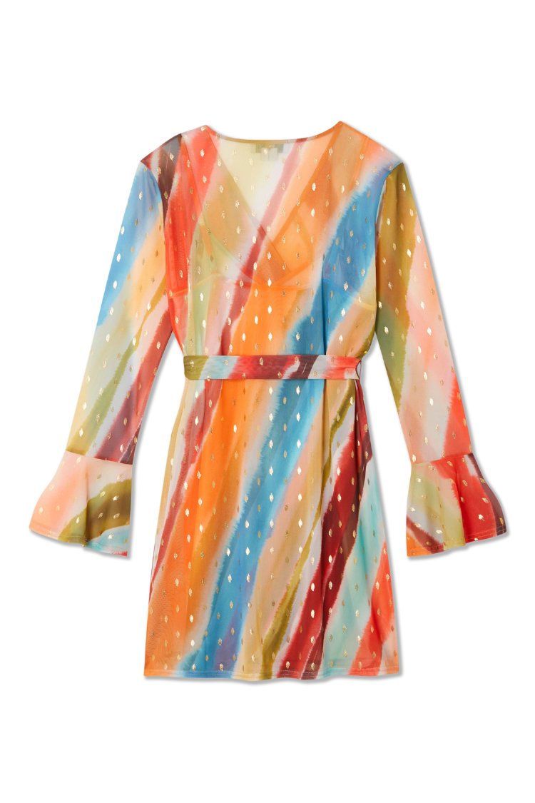 Never Fully Dressed SUNSET MINI WRAP DRESS