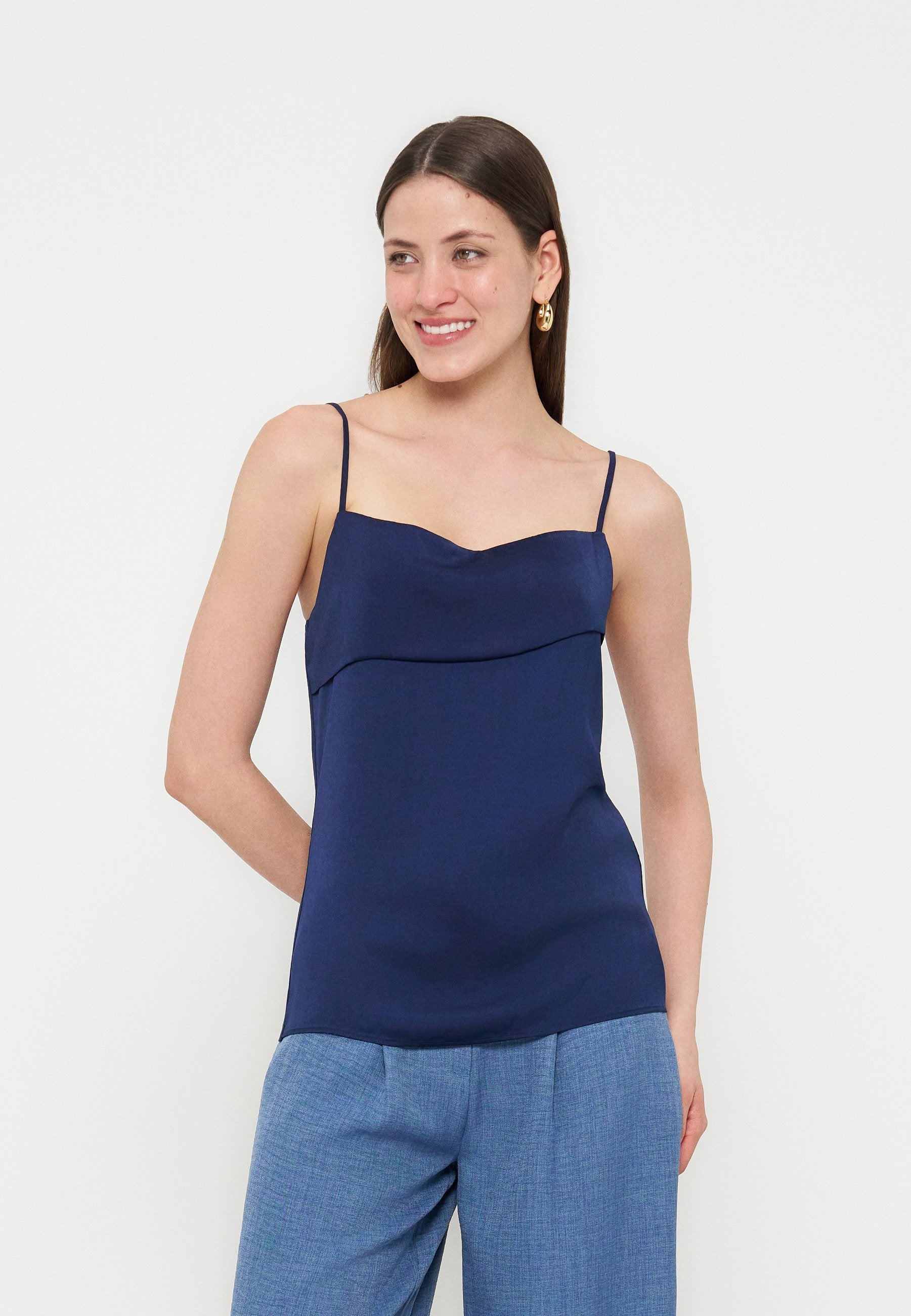Anna Field CAMI WITH SATIN FRONT AND JERSEY BACK