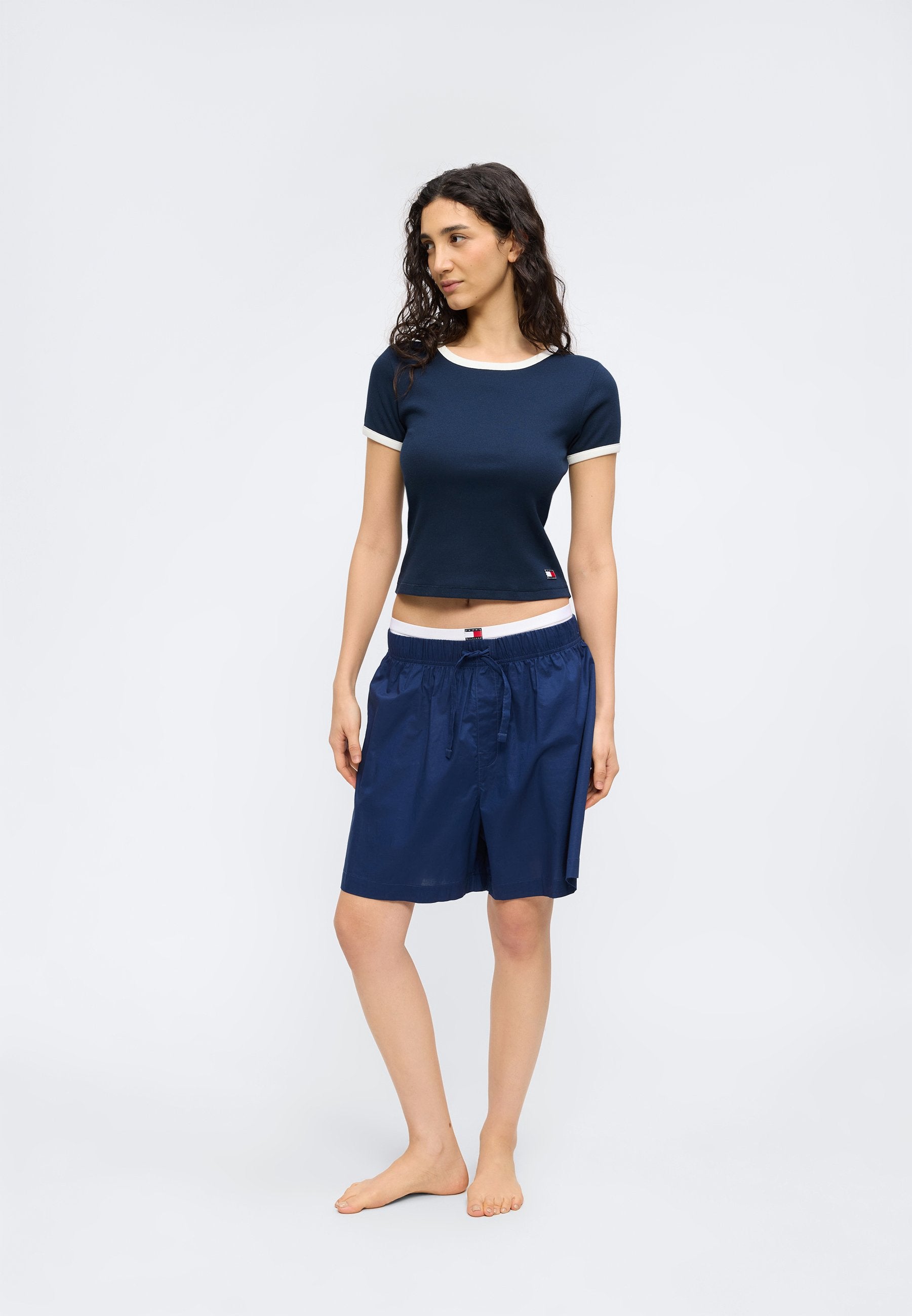 HERITAGE CONTRAST TRIM RIBBED LOUNGE T-SHIRT Media 6