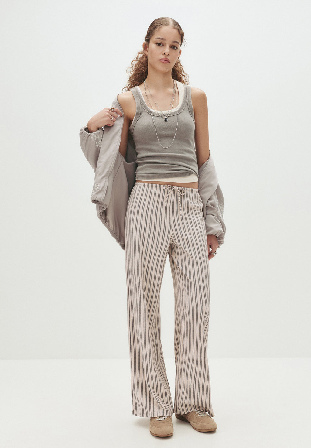 PULL&BEAR STRIPED WIDE