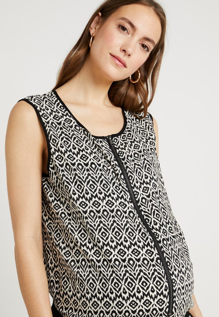 ohma! PRINTED LONG NURSING OVERALL