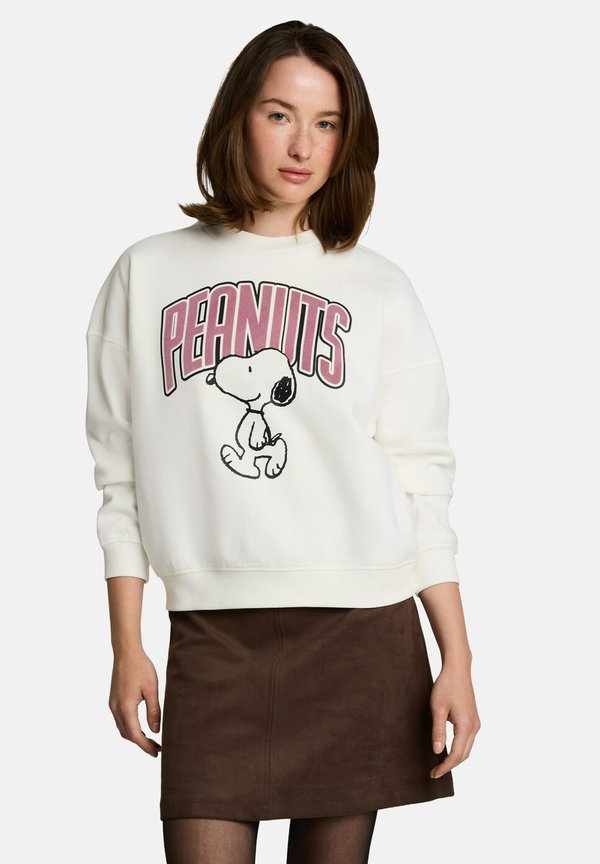 TOM TAILOR PEANUTS CREWNECK SWEATSHIRT - Sweatshirt - off white