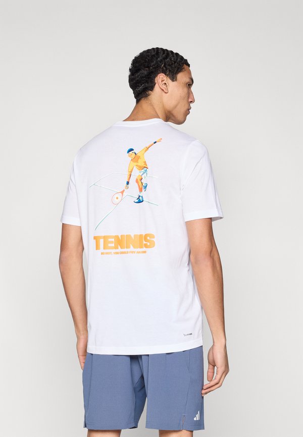 adidas Performance HOT EGG GRAPHIC - Sports T-shirt - white