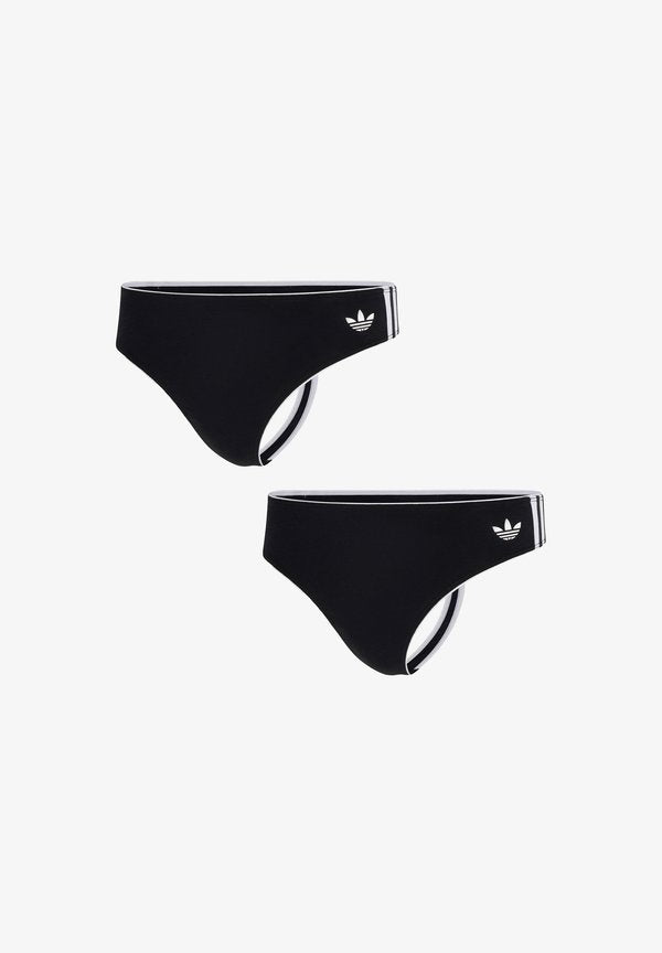 adidas Originals 2-PACK COMFORT FLEX - Thong - black