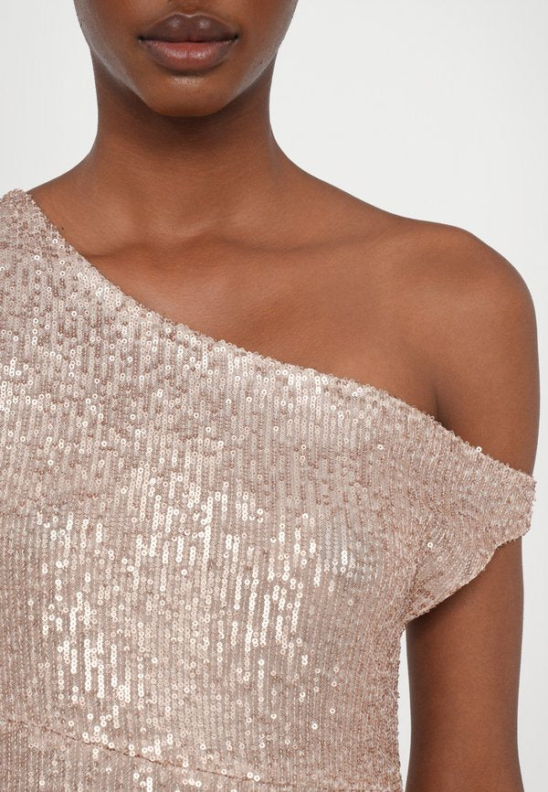 Norma Kamali DROP SHOULDER FITTED GOWN SIDE SLIT