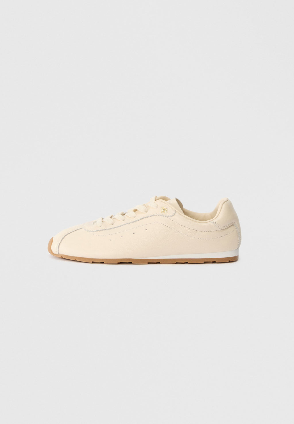 TH MONOGRAM LOW PROFILE LEATHER TRAINERS Media 1