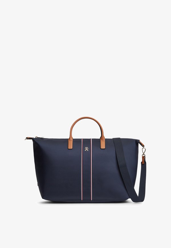 Tommy Hilfiger SIGNATURE CROSSBODY WEEKENDER BAG - Weekend bag - space blue