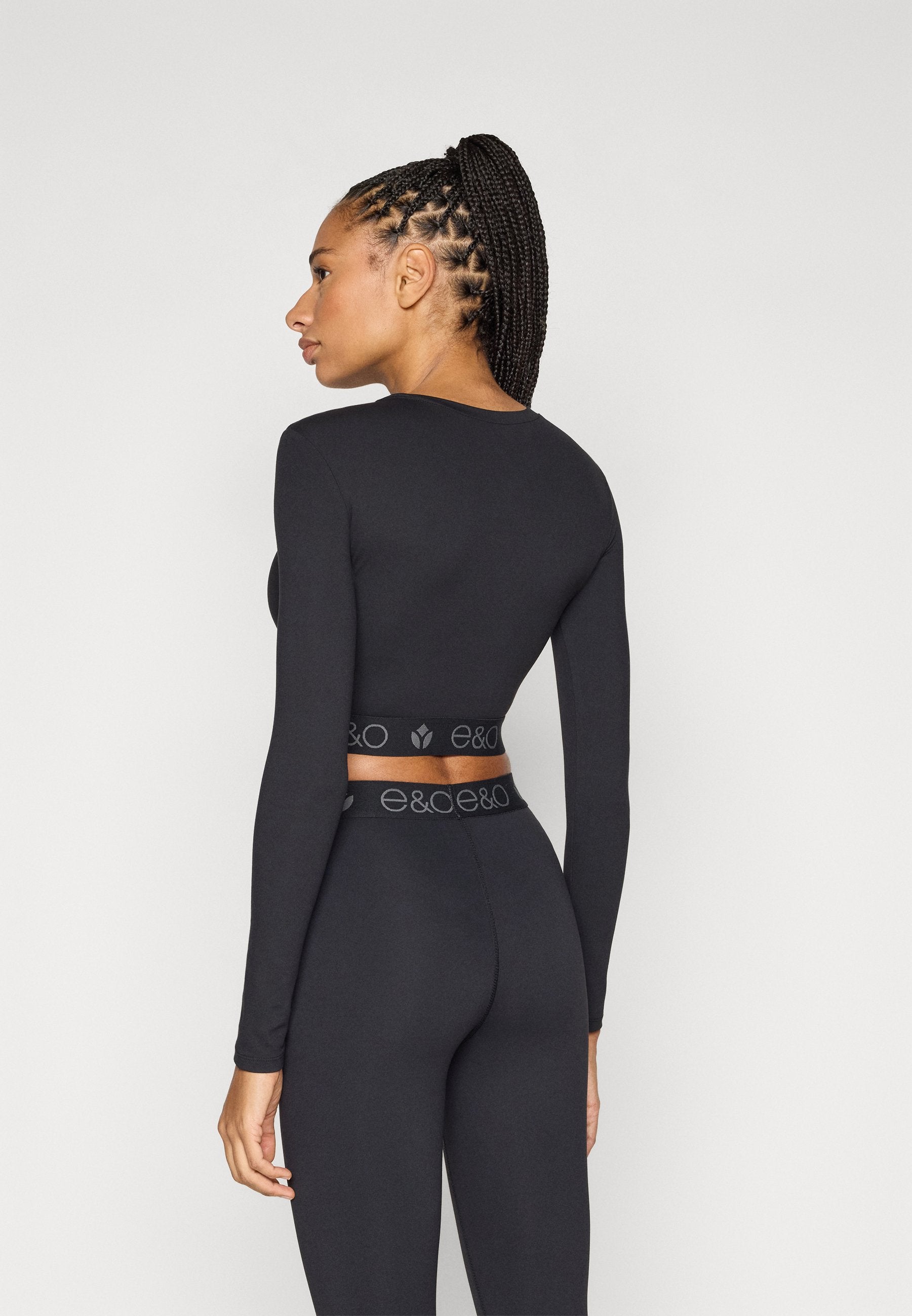 Even&Odd active CROPPED LONG SLEEVE TOP