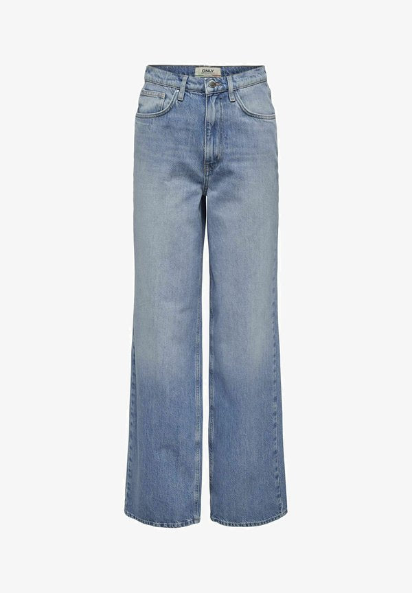 ONLY Wide-fit ONLHOPE High waist Wide Leg Fit - Relaxed fit jeans - medium blue denim