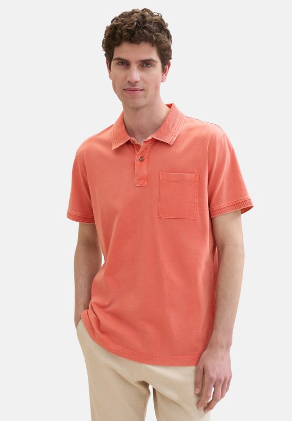 TOM TAILOR KURZARM MIT KRAGEN - Polo shirt - rot