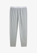 Tommy Hilfiger TOMMY HILFIGER SIGNATURE REPEAT LOGO CUFFED PYJAMA BOTTOMS - Pyjama bottoms - light grey heather