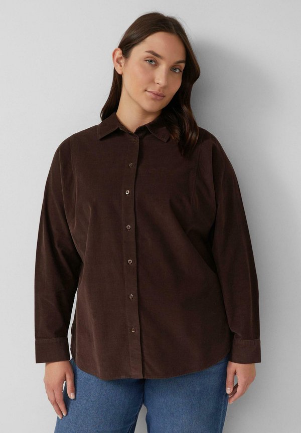 s.Oliver Button-down blouse - dunkelbraun