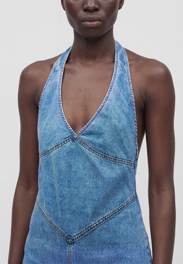 EB Denim DELPHI PIECED HALTER DRESS
