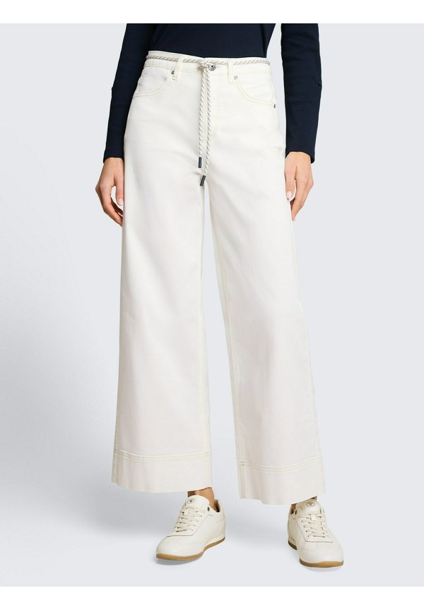 TOM TAILOR TTNELMA CULOTTE JEANS MIT BINDEGÜRTEL - Denim skirt - white denim