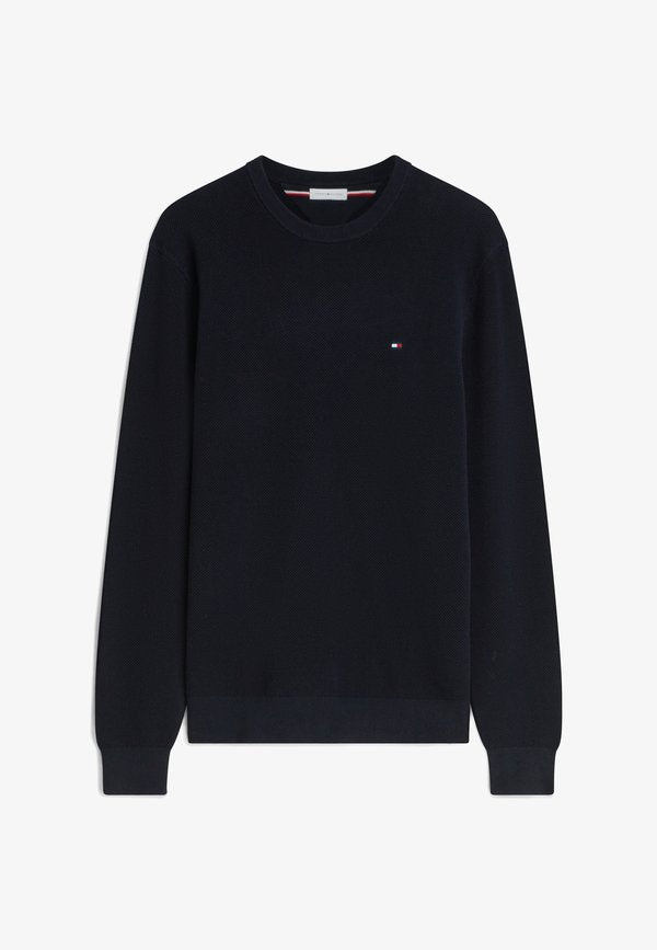 Tommy Hilfiger ESSENTIAL STRUCTURE CREW NECK - ELEVATED ESSENTIALS - Jumper - desert sky