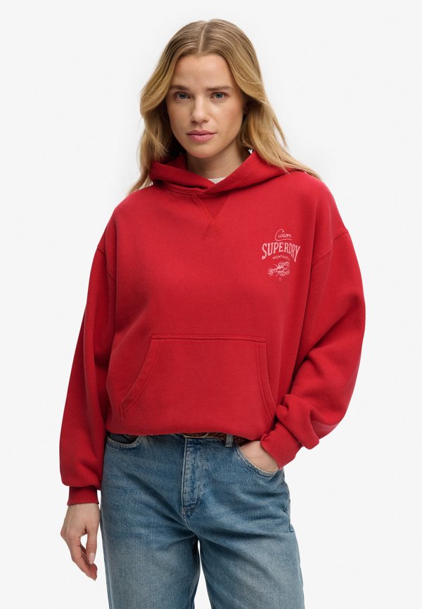 Superdry & Co SUPERDRY HERITAGE HAMPTONS HOODIE.. - Hoodie - base red