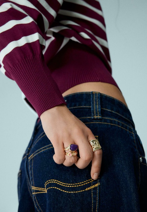 Bershka PACK OF 4 - Ring - gold-coloured