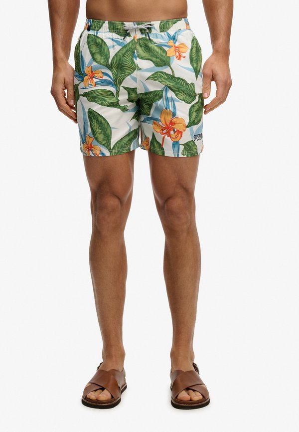Superdry & Co HAWAIIAN PRINT - Swimming shorts - evergreen hawaiian optic