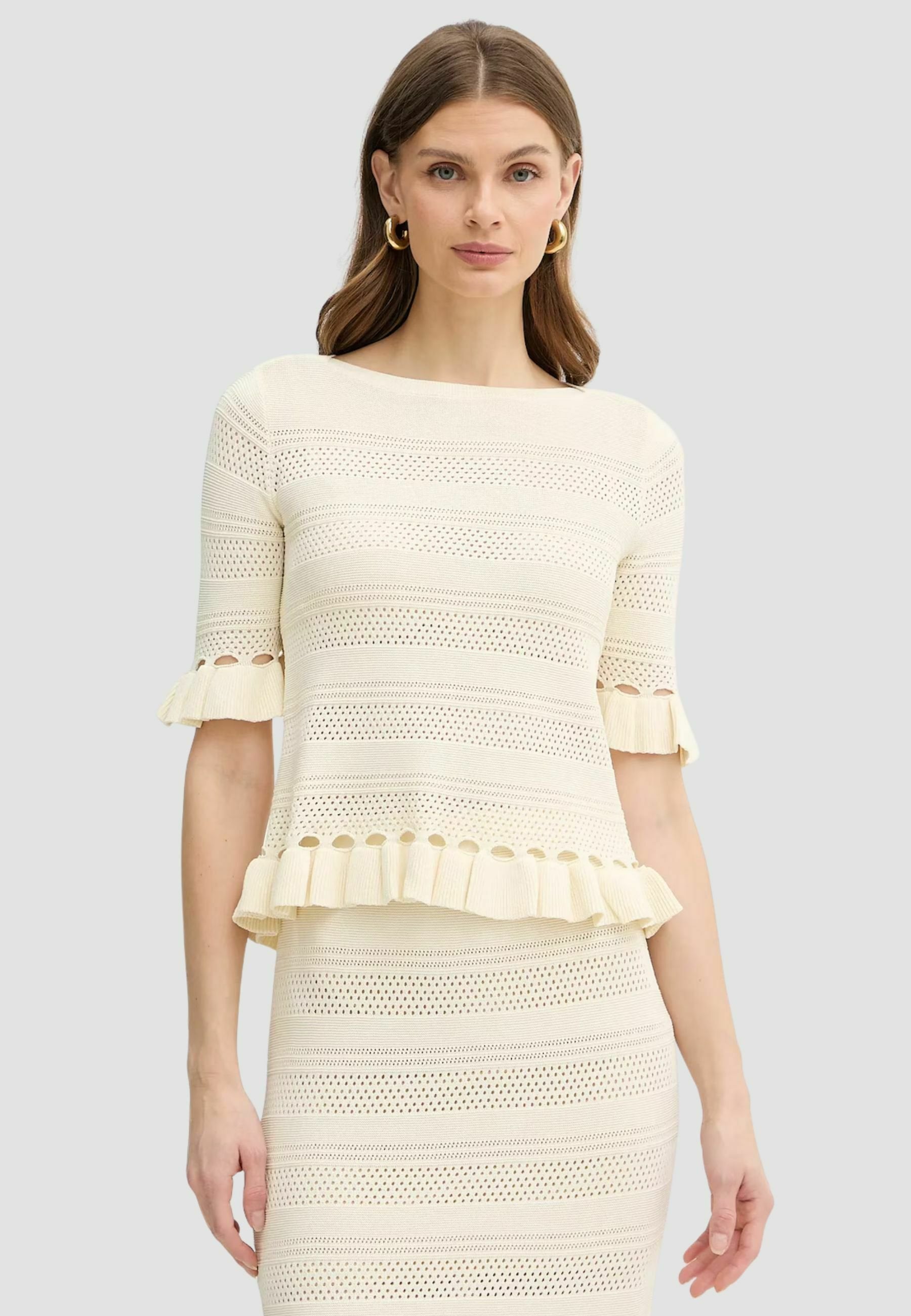 TWINSET MAGLIA CON VOLAN