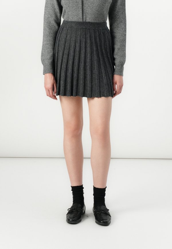 Vero Moda Knitted VMMARINA Short - Mini skirt - dark grey