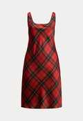 Lauren Ralph Lauren Woman PLAID SATIN SLEEVELESS COCKTAIL DRESS