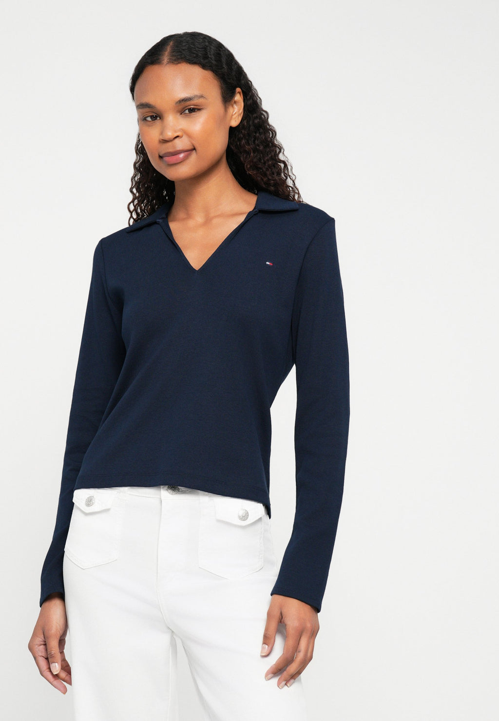 SLIM FIT LONG SLEEVE POLO SHIRT Media 5