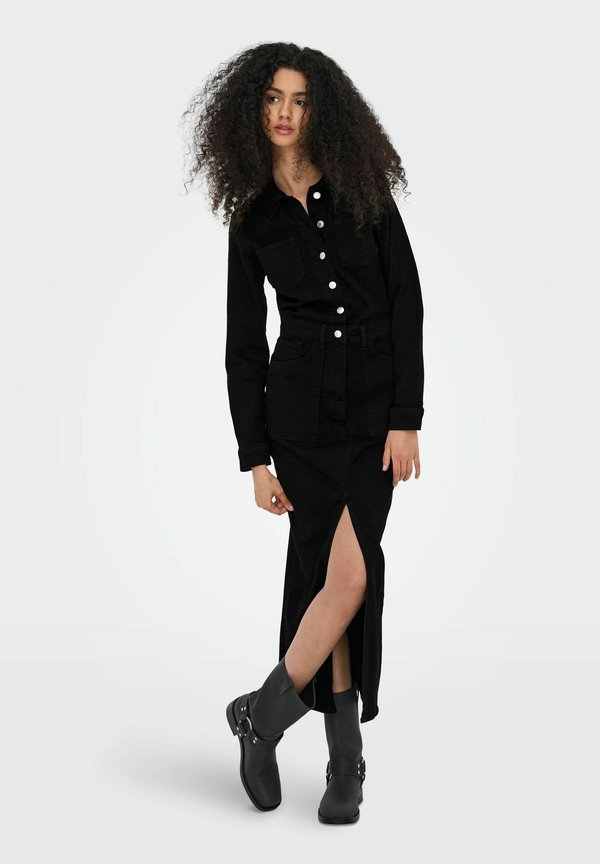 ONLY ONLPHILLY Long - Denim dress - washed black