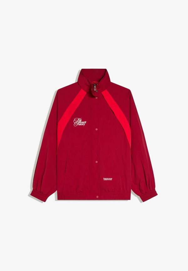 Bershka EMBROIDERED LIGHTWEIGHT - JACKET - Light jacket - bordeaux