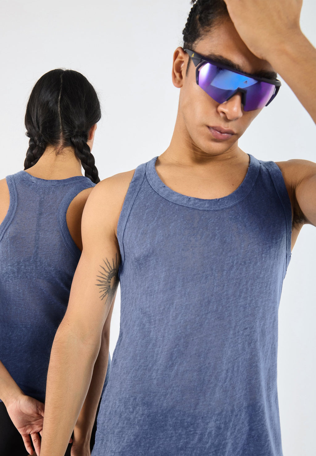 YOURTURN UNISEX SHEER MUSCLE FIT TANK TOP