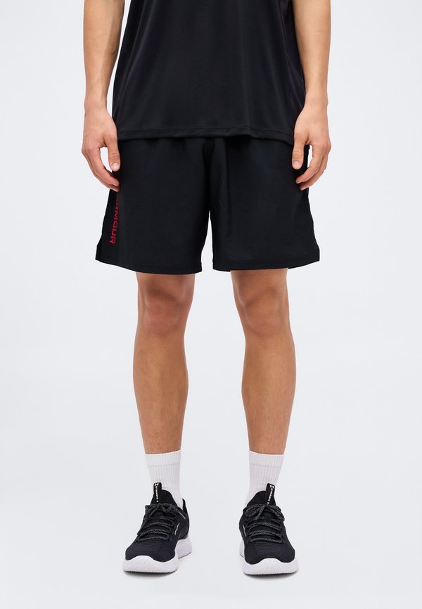 Under Armour TECH WOVEN WORDMARK - Sports shorts - black/red