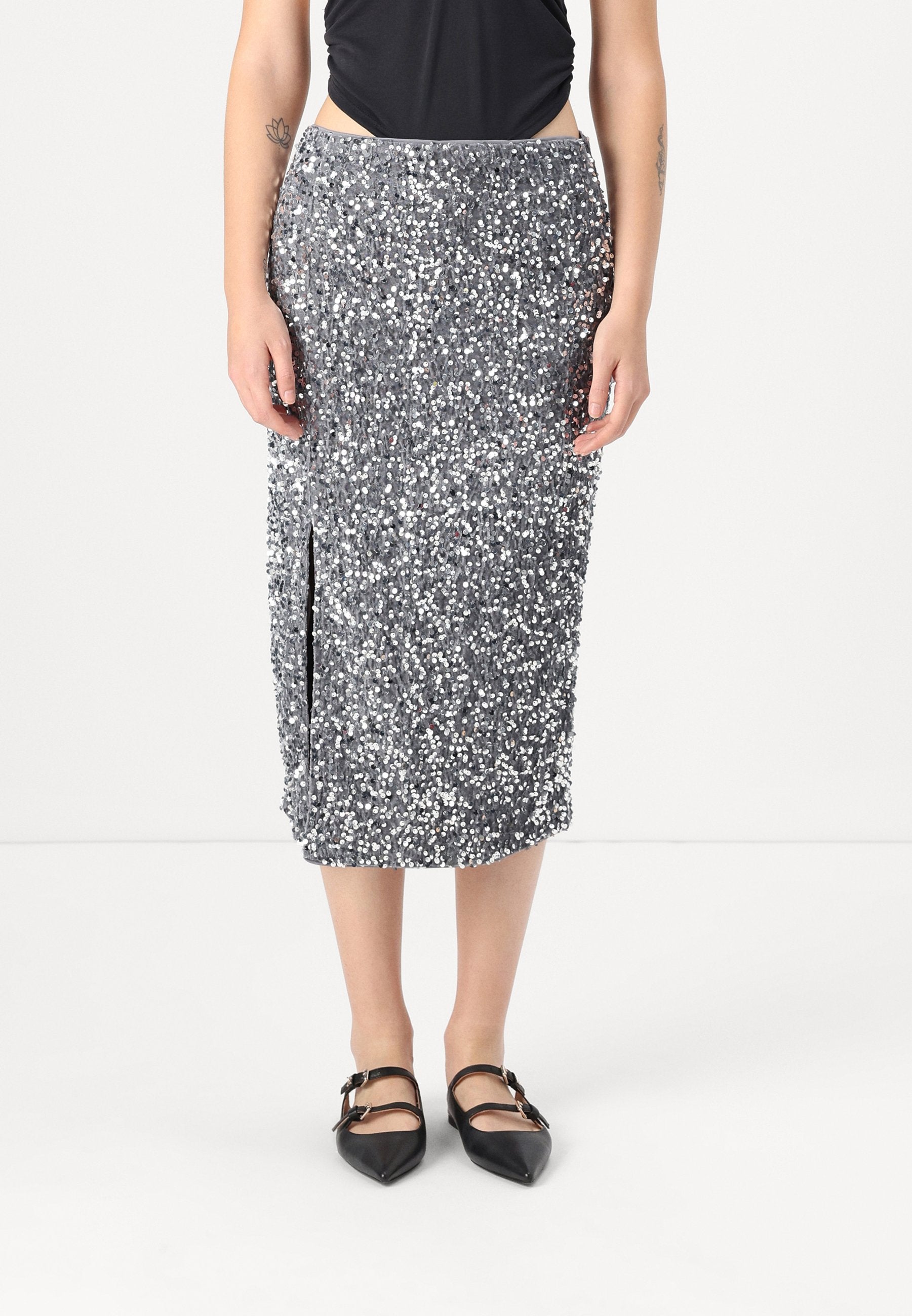 Noisy May NMMIA MIDI SEQUIN SKIRT