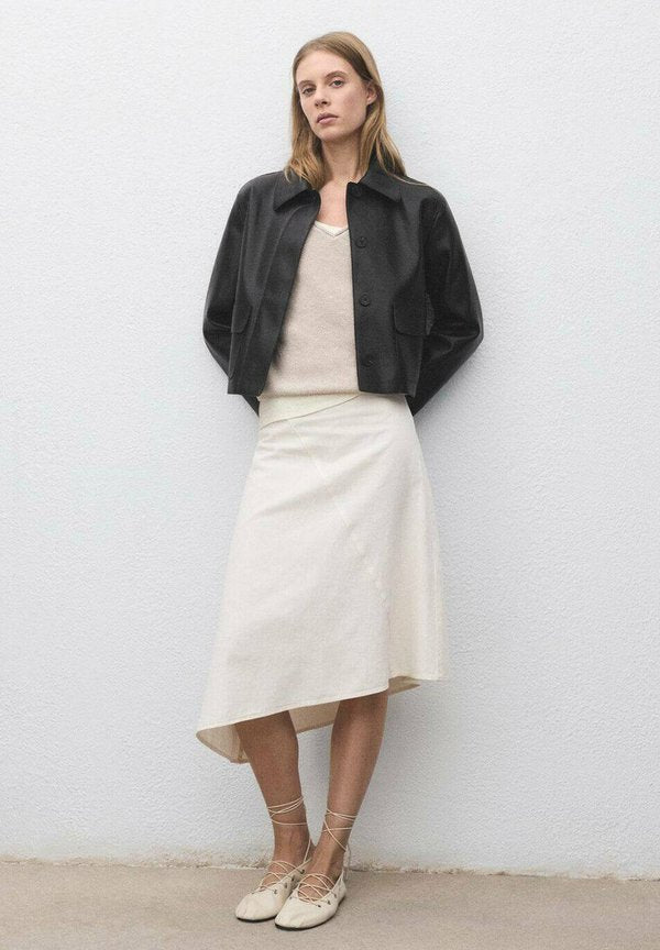 Mango Faux leather jacket - black