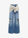 ONLY Wide-fit ONLCARRIE Mid waist Wide Leg Fit - Wide Leg - medium blue denim