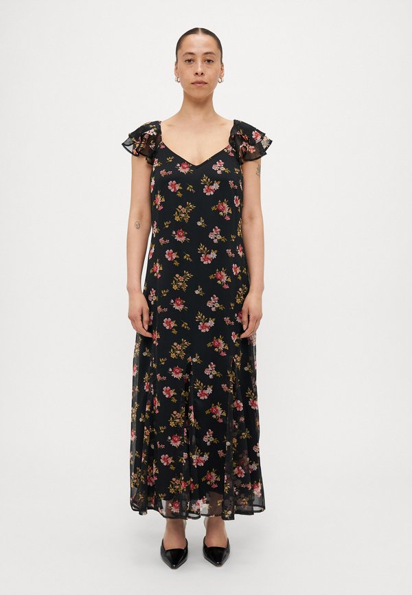 Vero Moda Petite VMSMILLA ANKLE FRILL DRESS  - Maxi dress - black