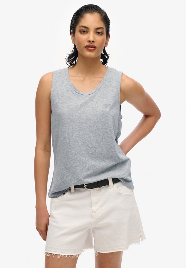 Superdry & Co SCOOP NECK TANK - Top - dim grey marl