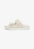 Tommy Hilfiger DOUBLE STRAP SERRATED - Mules - soft cream