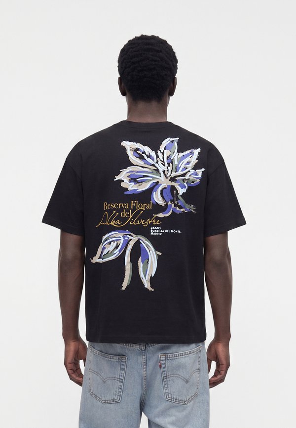 Jack & Jones JORATOCHA PAINT TEE CREW NECK - Print T-shirt - black