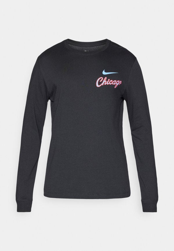 Nike Performance CHICAGO BULLS CITY EDITION LONGSLEEVE - Club wear - black
