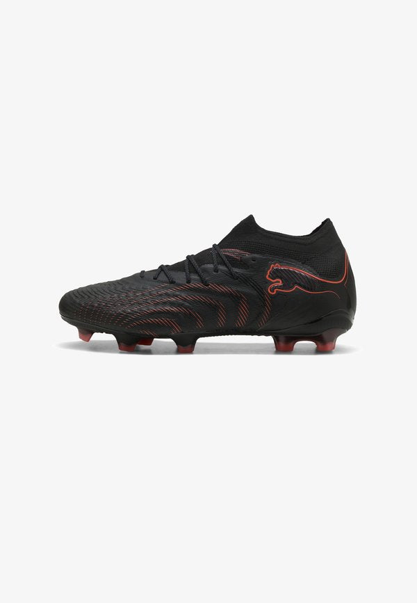 Puma FUTURE 9 ULTIMATE FG - Firm-ground football boots - black-glowing red-strong gray